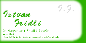 istvan fridli business card